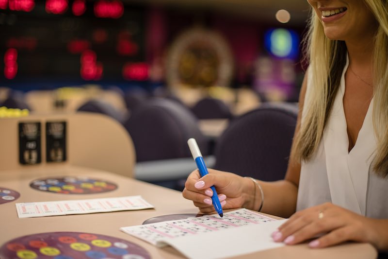 A happy bingo player